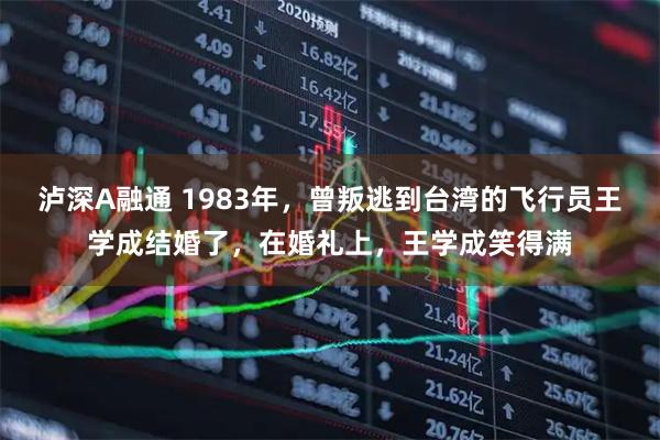 泸深A融通 1983年，曾叛逃到台湾的飞行员王学成结婚了，在婚礼上，王学成笑得满