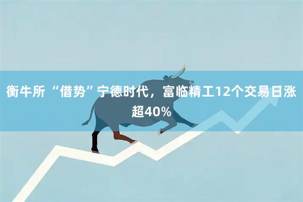 衡牛所 “借势”宁德时代，富临精工12个交易日涨超40%