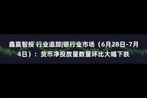 鑫赢智投 行业追踪|银行业市场（6月28日-7月4日）：货币净投放量数量环比大幅下跌